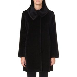 MaxMara Studio Alpaca Wool Gregory Coat in Black
